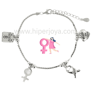 Pulsera de la mujer de hoy plata