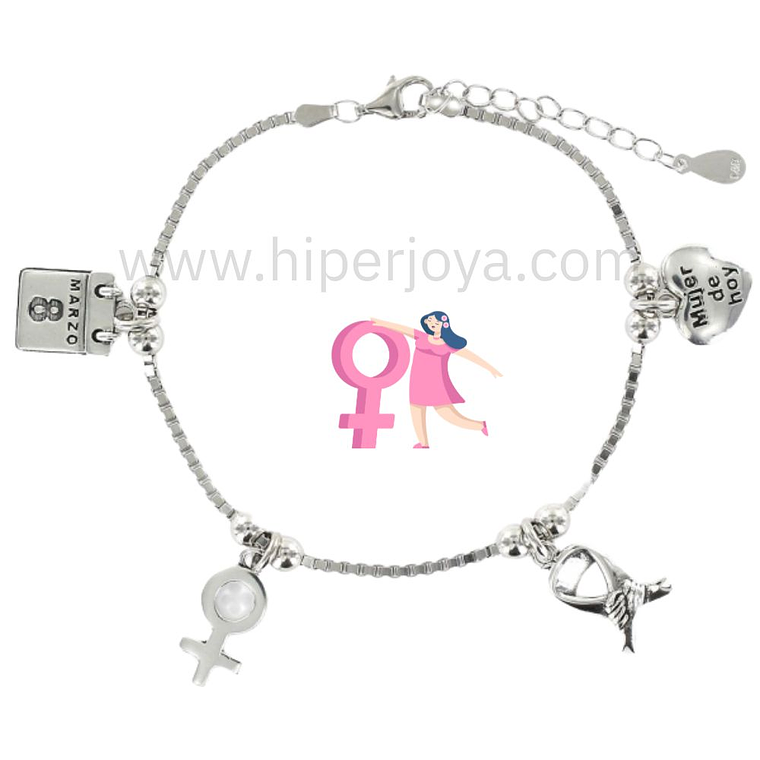 Pulsera de la mujer de hoy plata 1