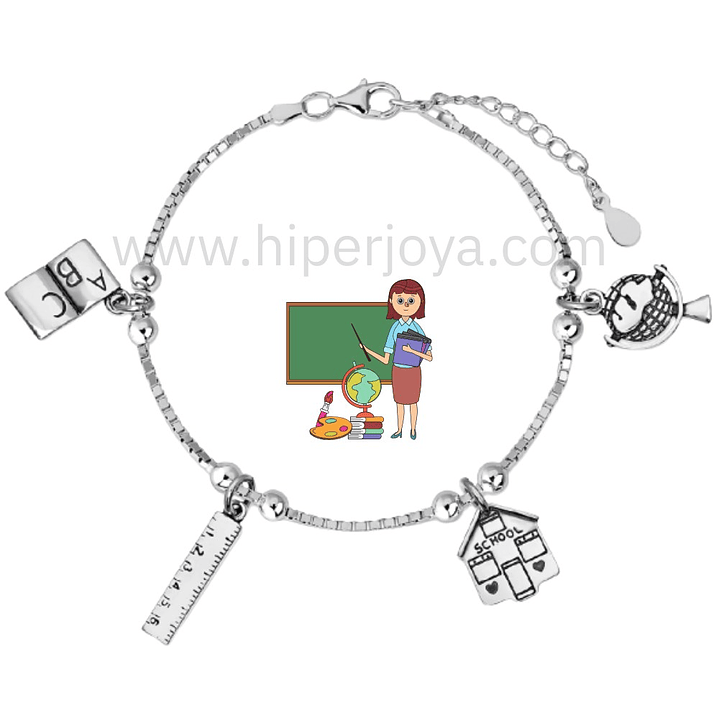 Pulsera de la profesora plata 1