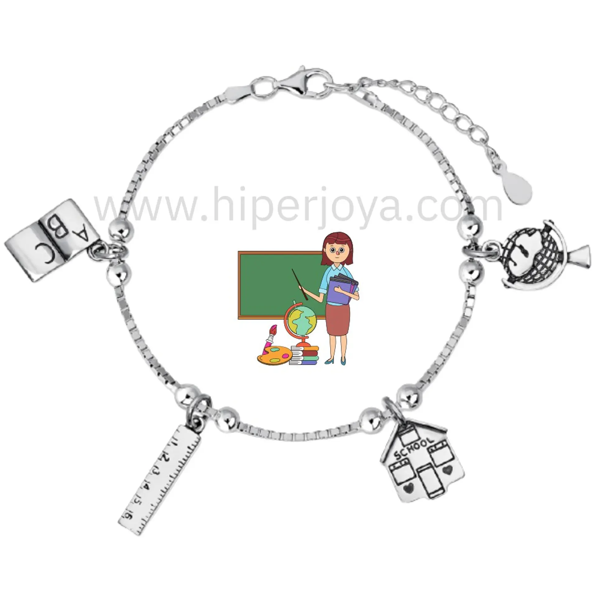 Pulsera de la profesora plata 1