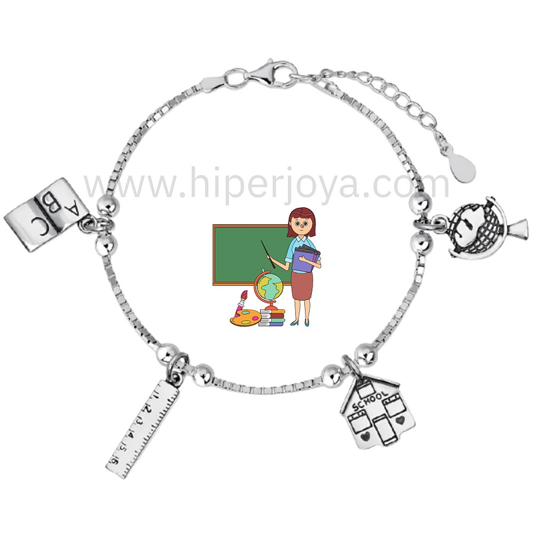 Pulsera de la profesora plata 1
