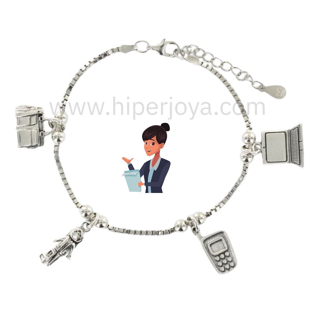 Pulsera de la comercial plata 1