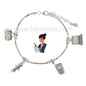 Pulsera de la comercial plata