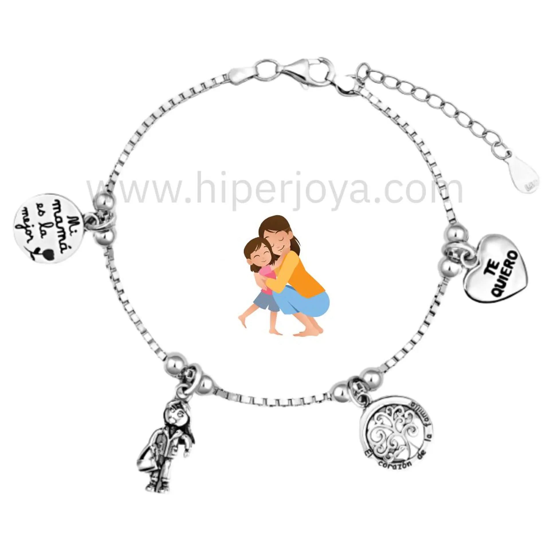 Pulsera de la mamá plata 2