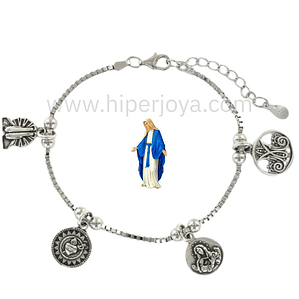 Pulsera de la Virgen Inmaculada plata