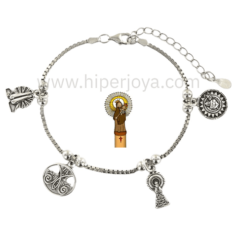 Pulsera nuestra Señora del Pilar plata