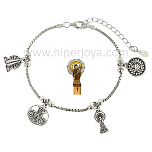 Pulsera nuestra Señora del Pilar plata