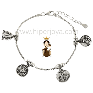 Pulsera Virgen del Carmen plata