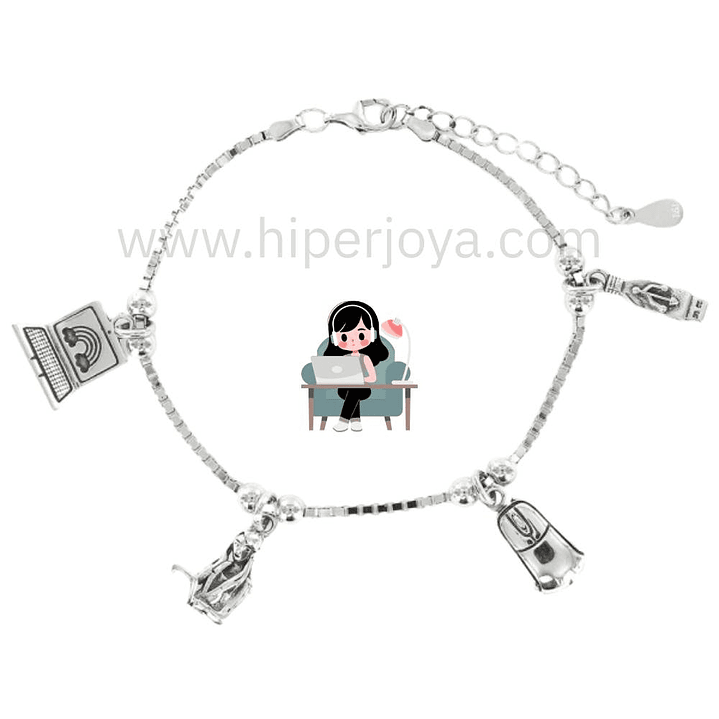 Pulsera de la informática plata  1