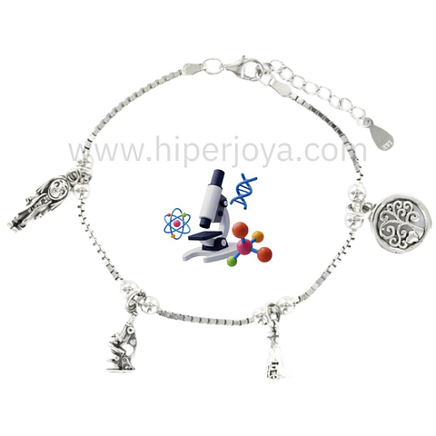 Pulsera de la bióloga plata