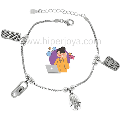 Pulsera de la administrativa plata