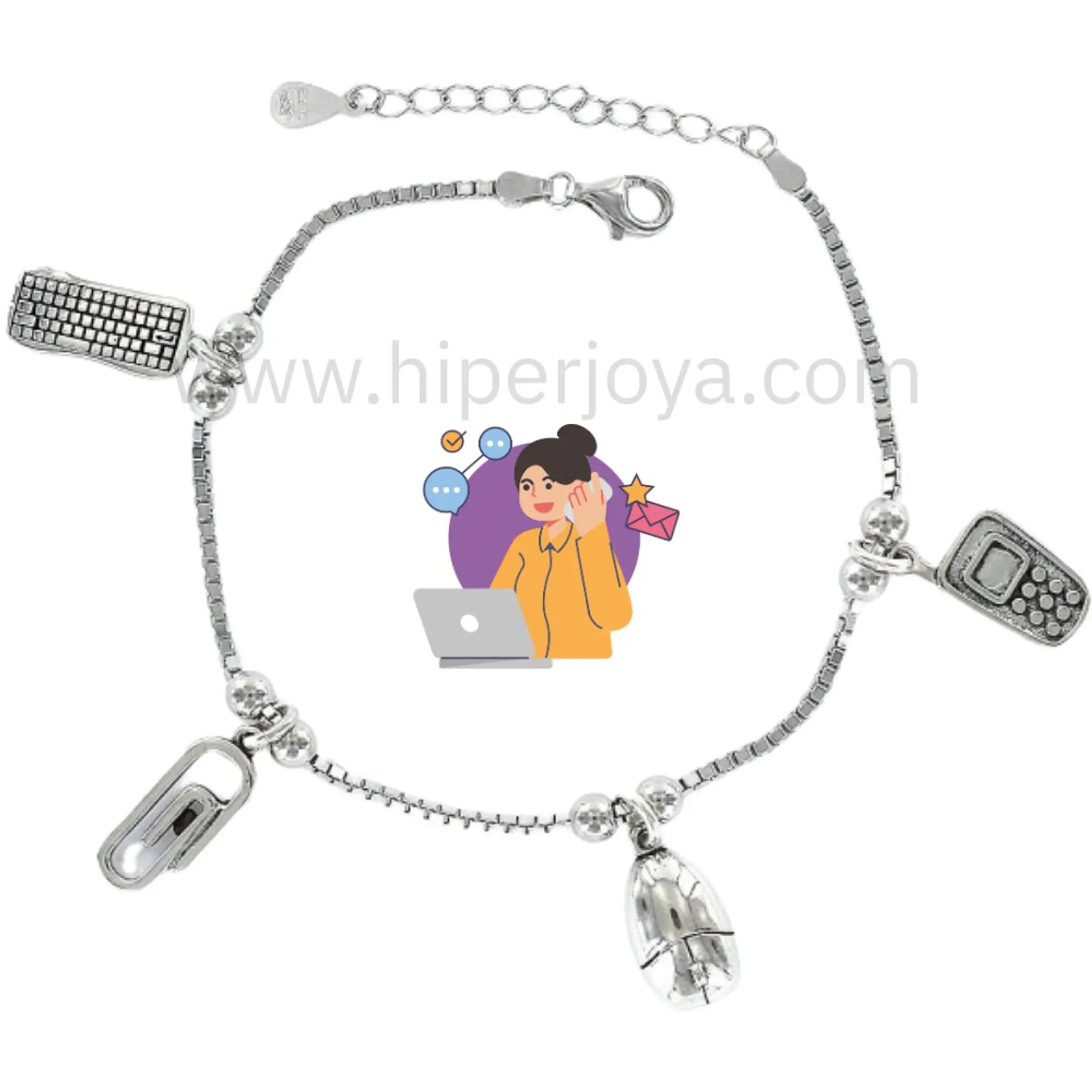 Pulsera de la administrativa plata 1