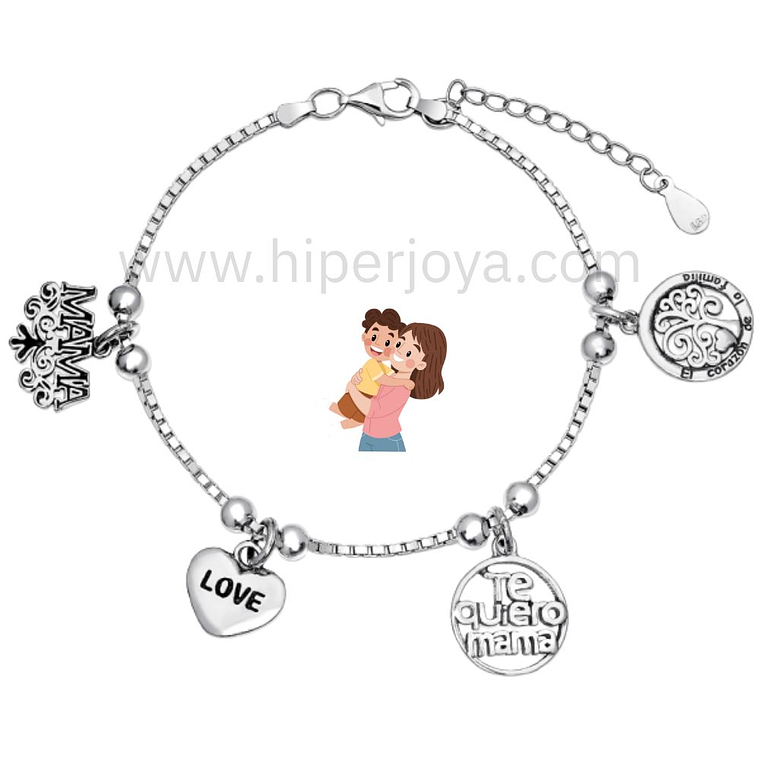 Pulsera de mamá plata 2