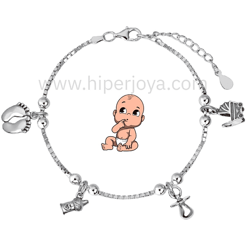 Pulsera de la maternidad plata