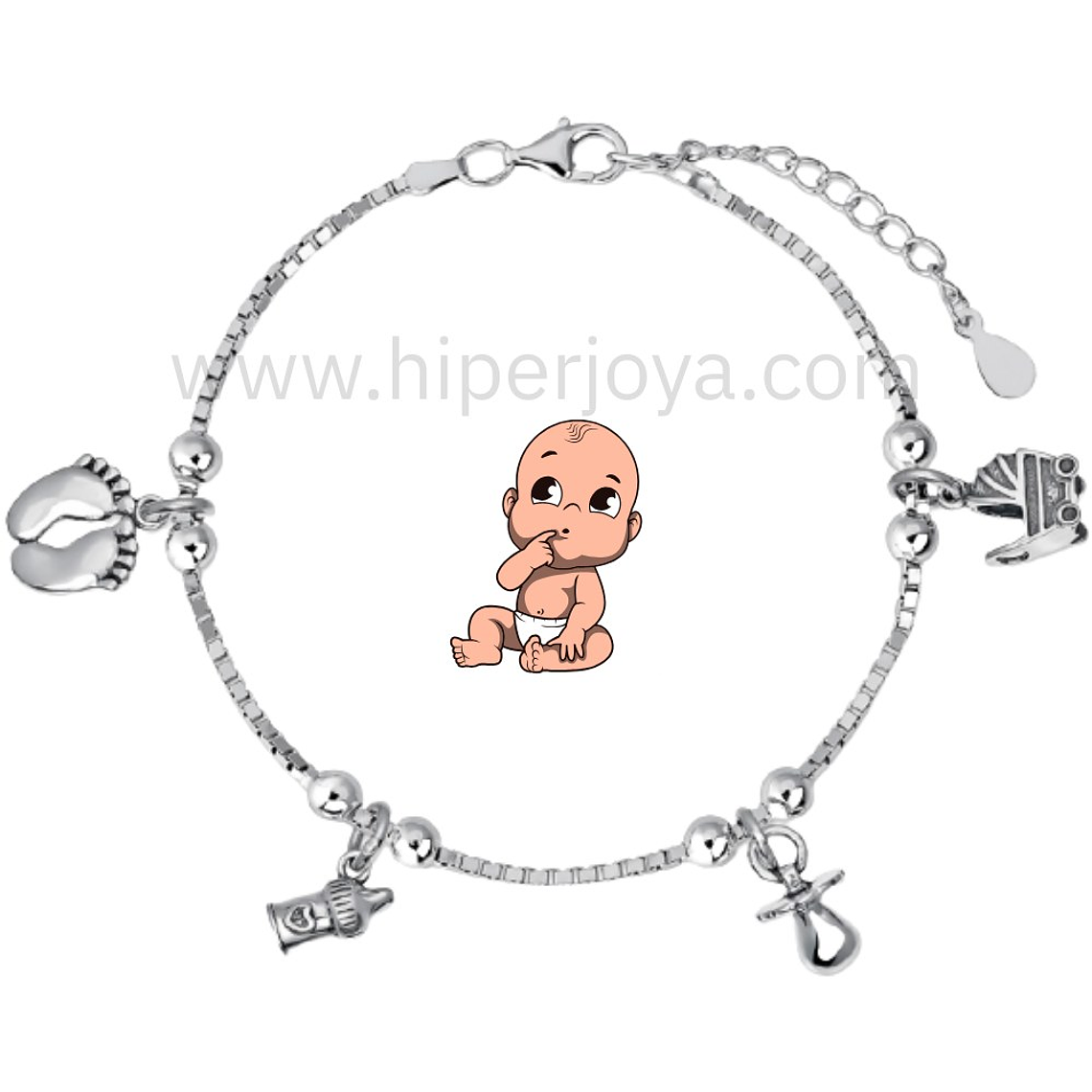 Pulsera de la maternidad plata 1