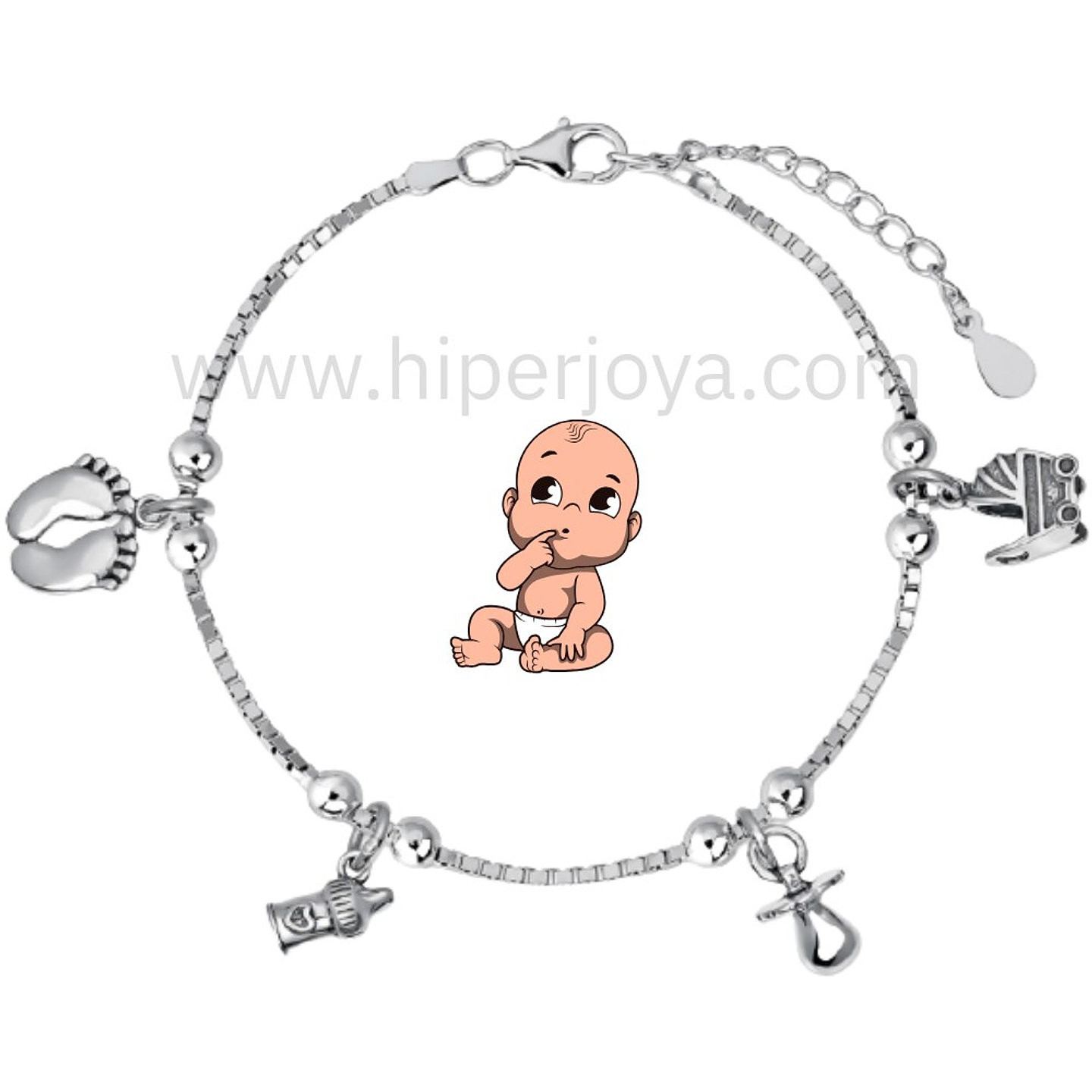Pulsera de la maternidad plata 1