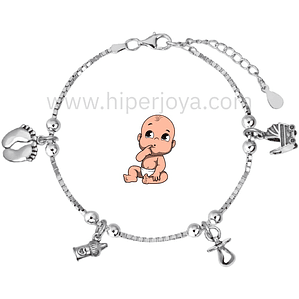 Pulsera de la maternidad plata
