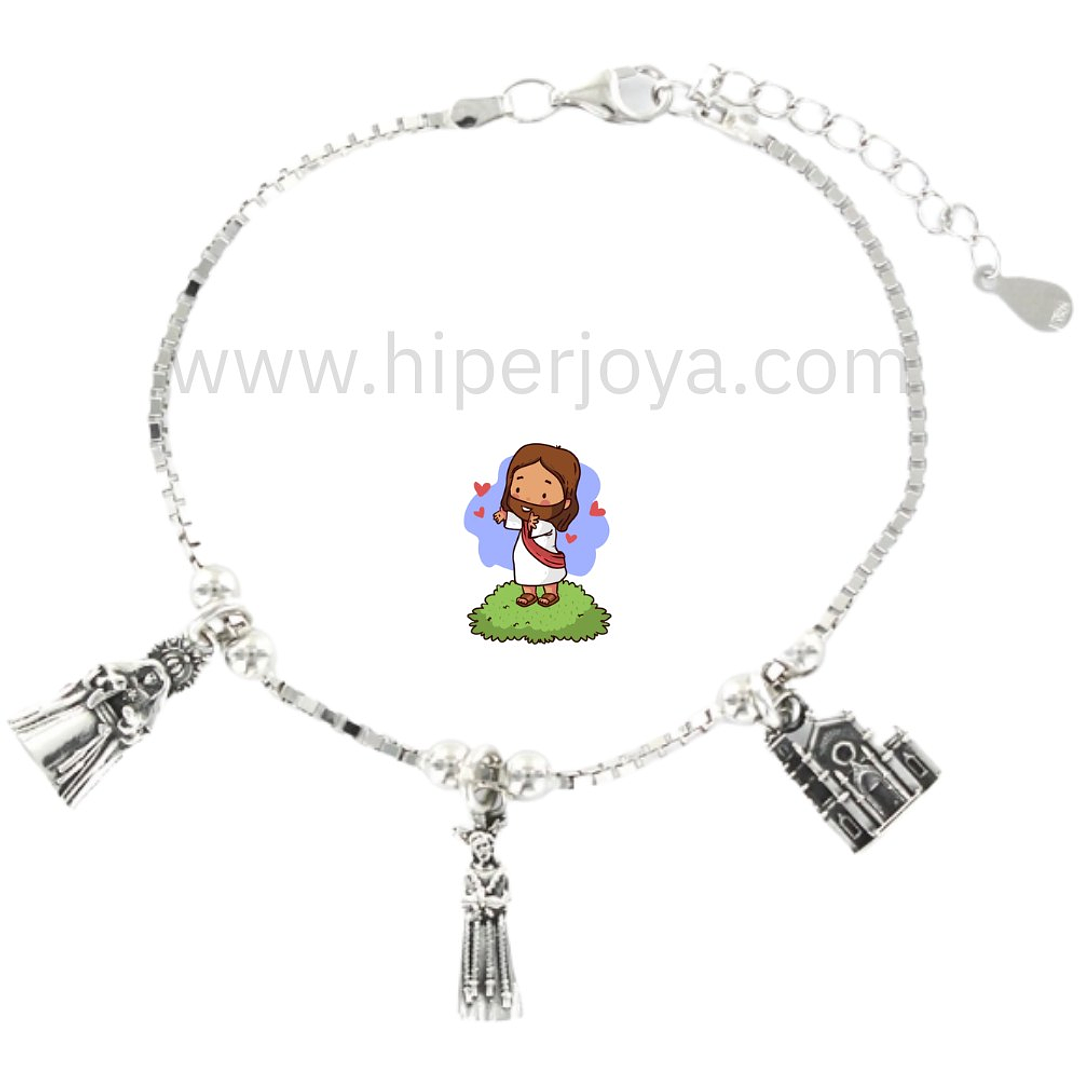 Pulsera de nuestro Jesus Cautivo plata 1