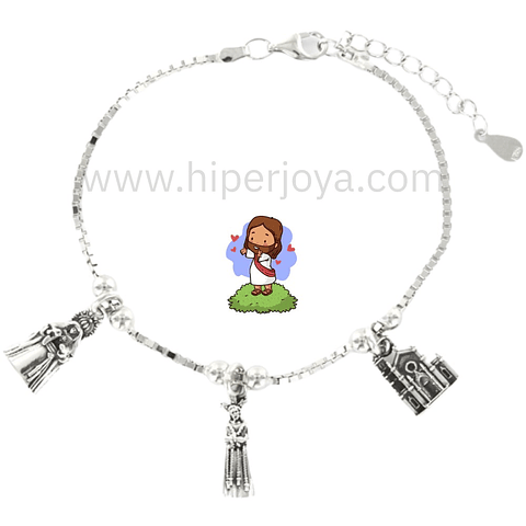Pulsera de nuestro Jesus Cautivo plata
