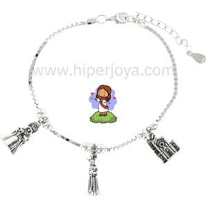 Pulsera de nuestro Jesus Cautivo plata