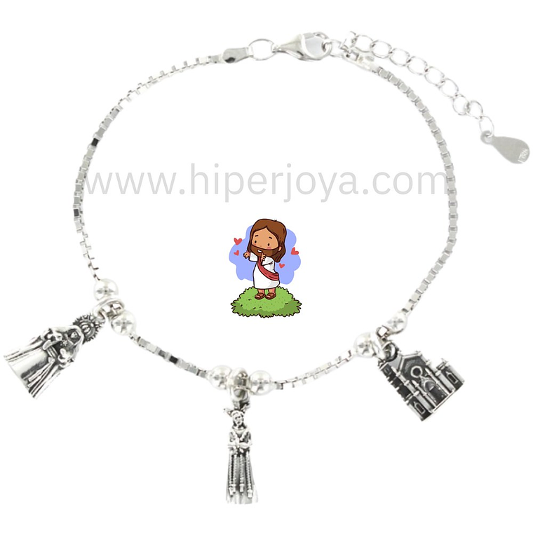 Pulsera de nuestro Jesus Cautivo plata 1