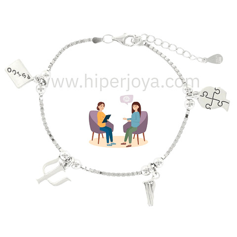 Pulsera de la psicóloga plata 