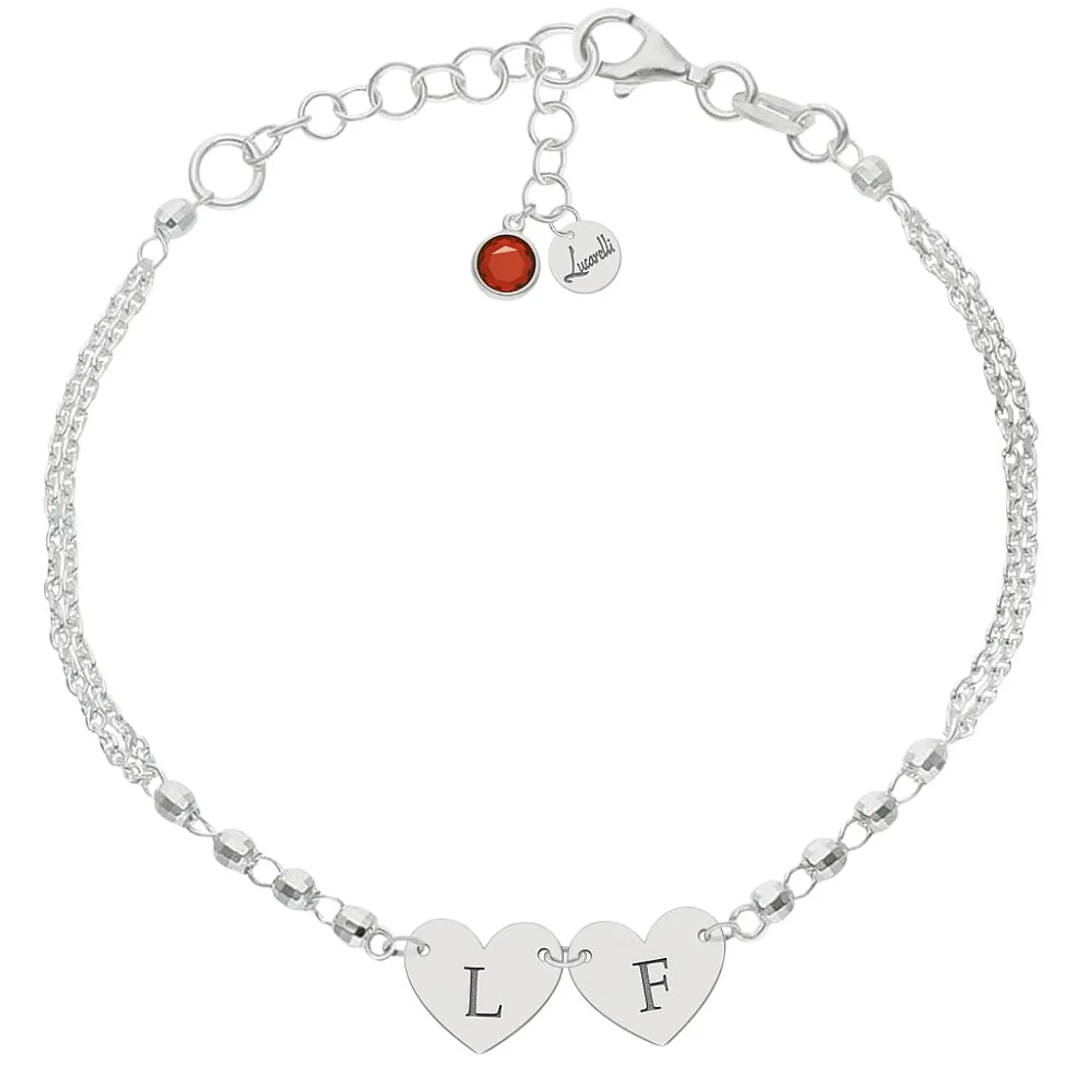 Pulsera personalizada iniciales plata 1