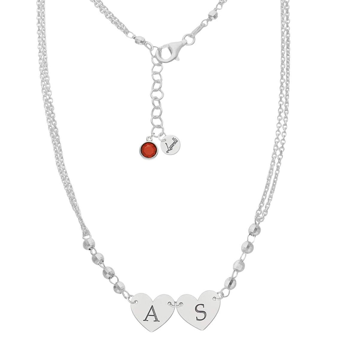 Colgante personalizado iniciales plata 1