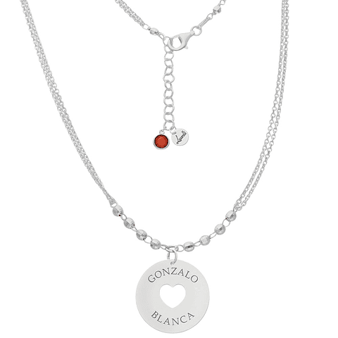Colgante personalizado nombres plata