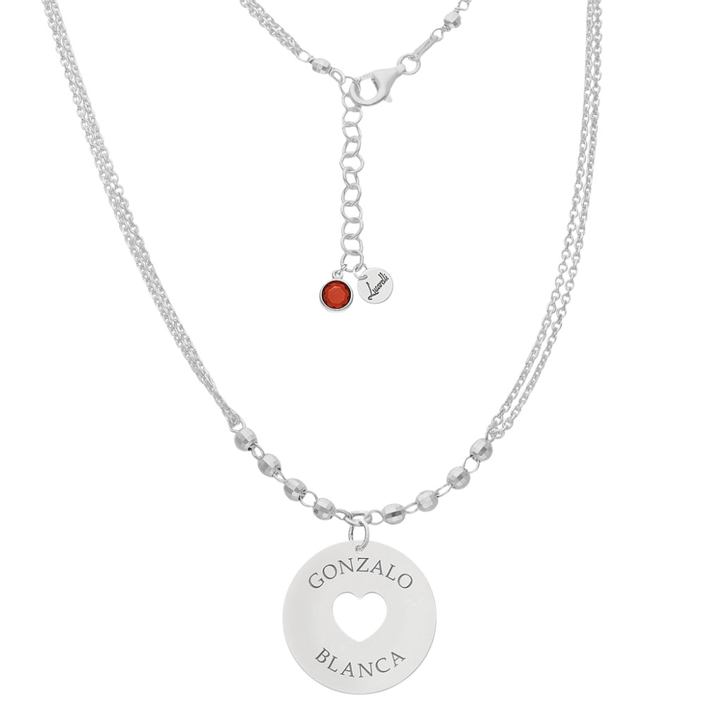 Colgante personalizado nombres plata 1