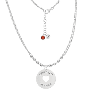 Colgante personalizado nombres plata
