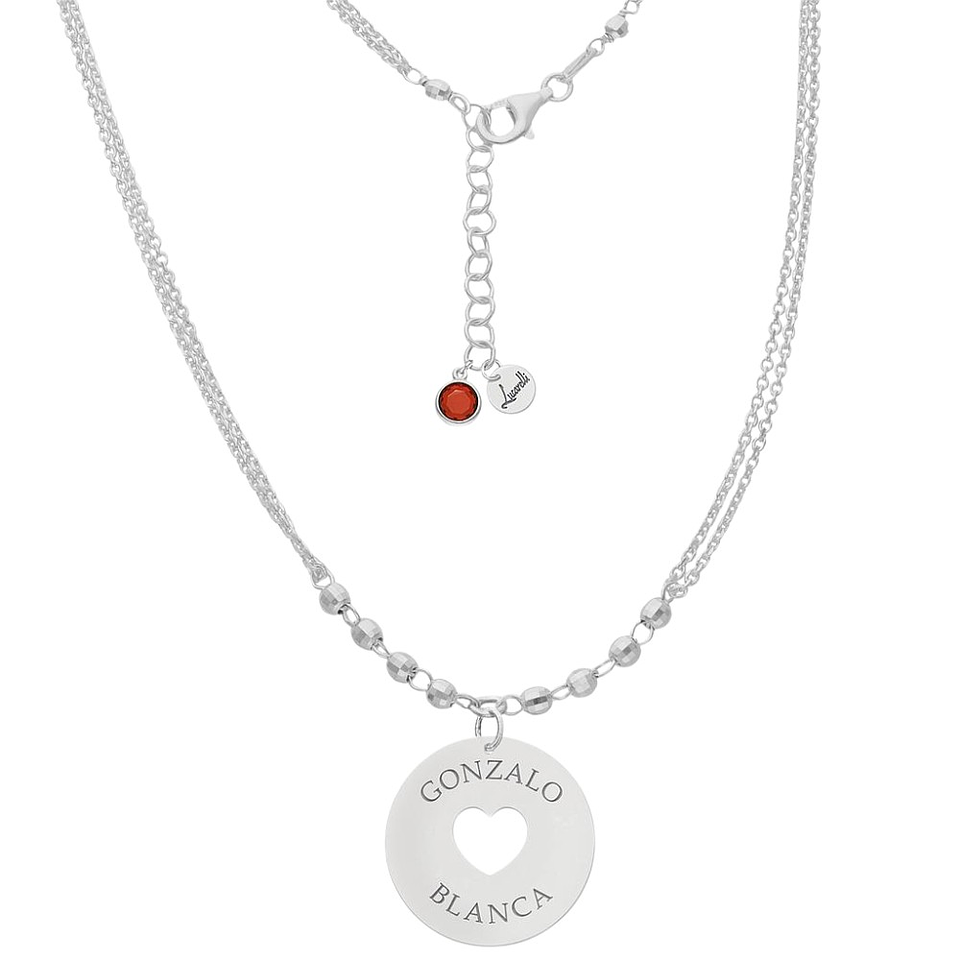 Colgante personalizado nombres plata 1