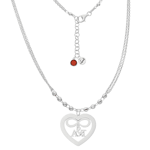 Colgante iniciales corazón plata