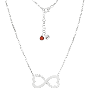 Colgante personalizado infinito nombres plata