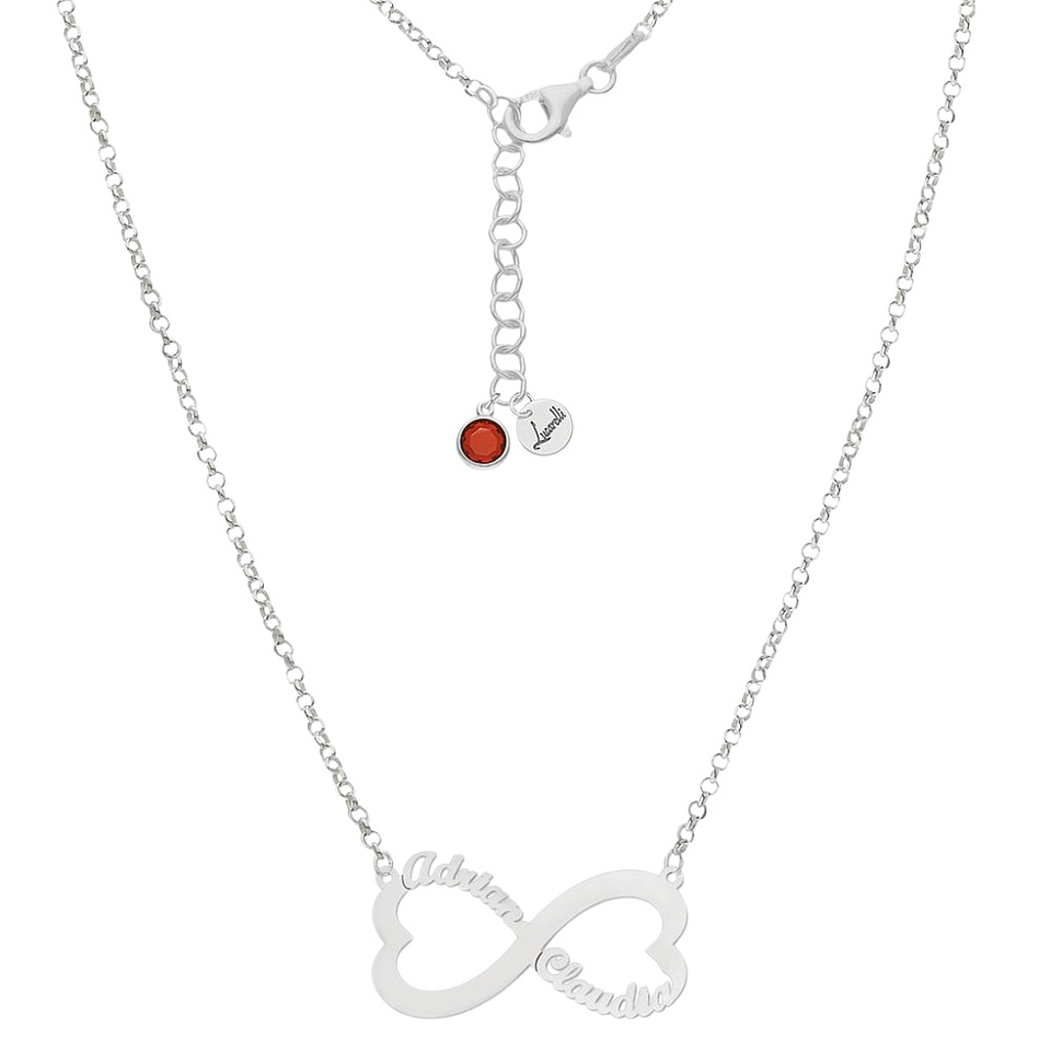 Colgante personalizado infinito nombres plata 1