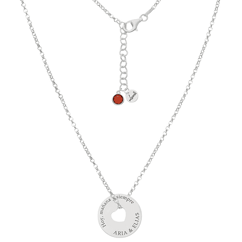 Colgante personalizado nombres plata
