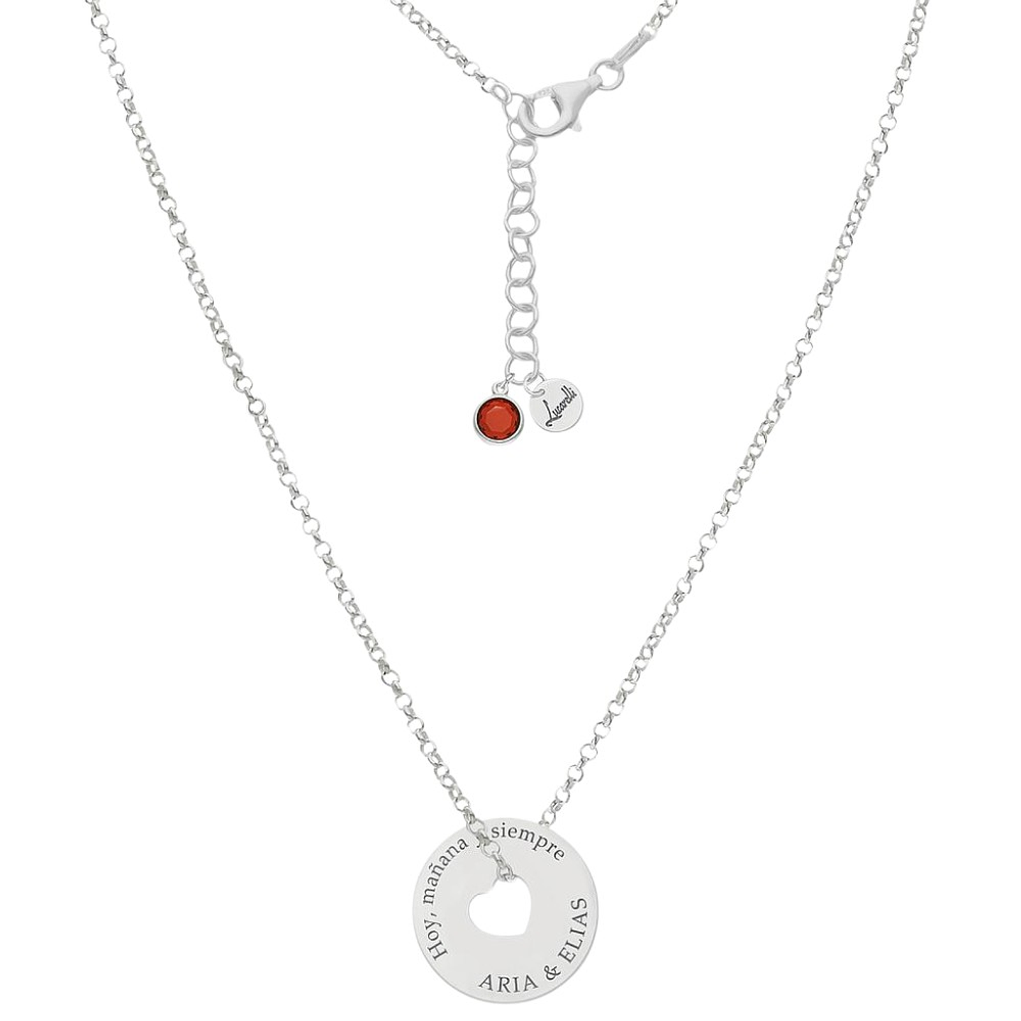 Colgante personalizado nombres plata 1