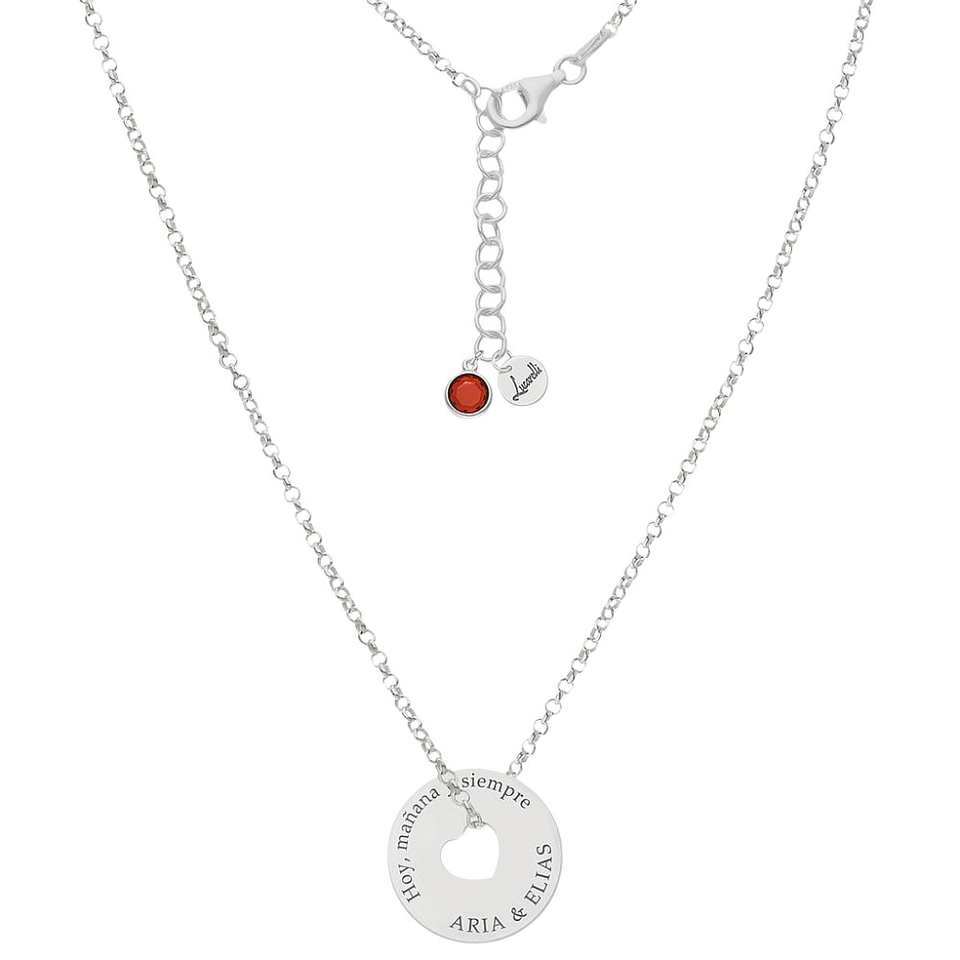 Colgante personalizado nombres plata 1