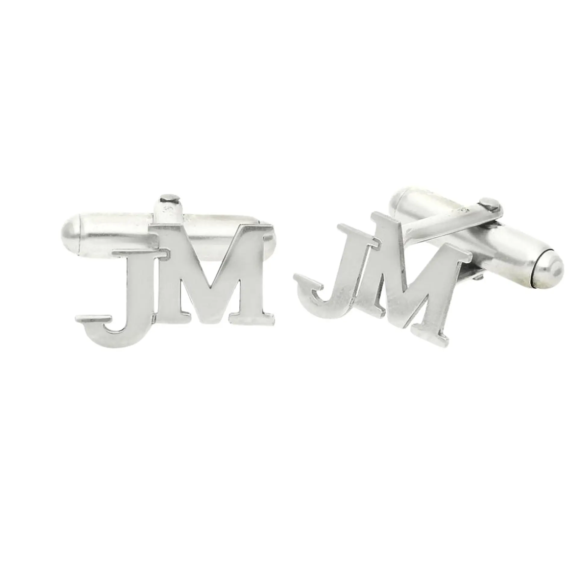 Gemelos personalizados iniciales plata 1