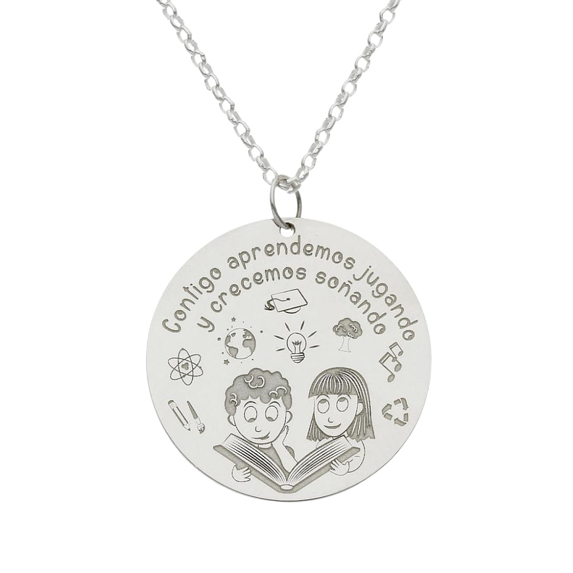 Colgante personalizado alumnos plata 1