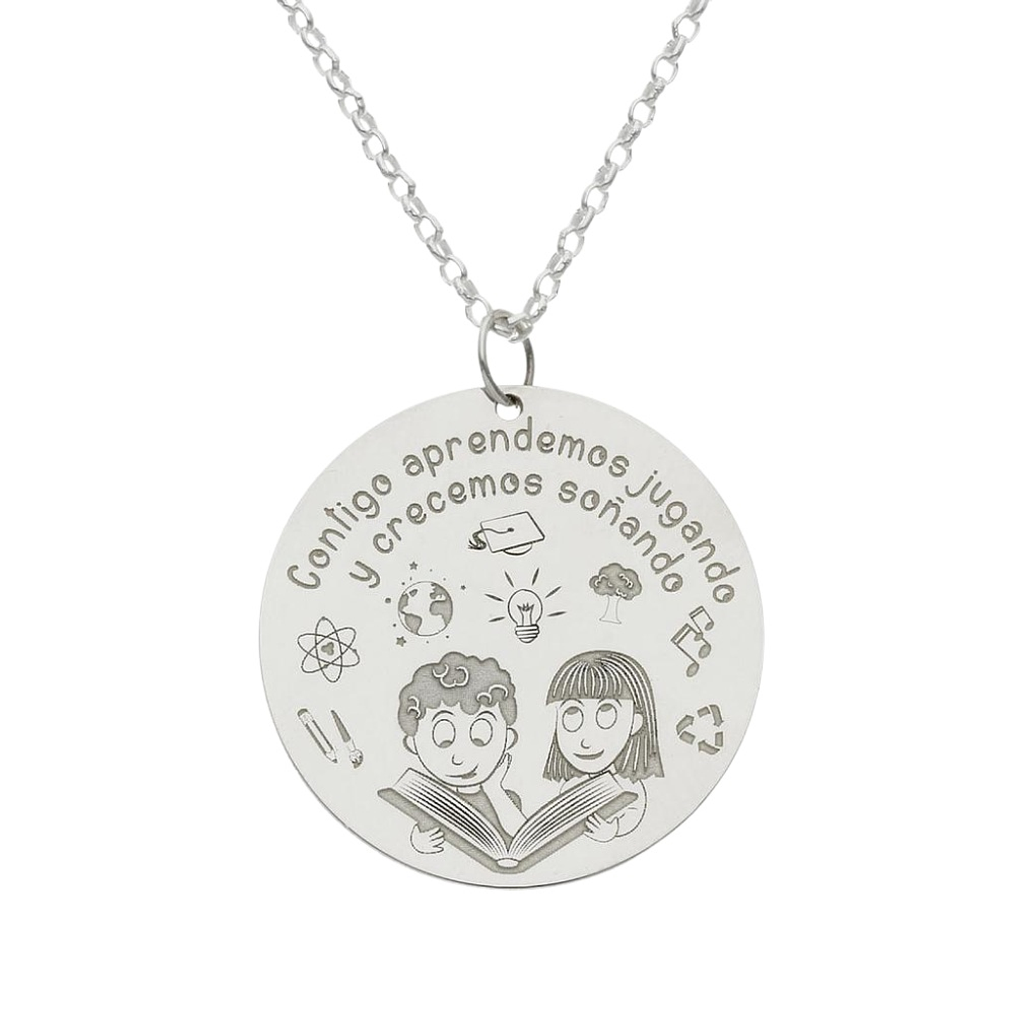 Colgante personalizado alumnos plata 1