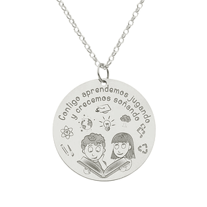 Colgante personalizado alumnos plata