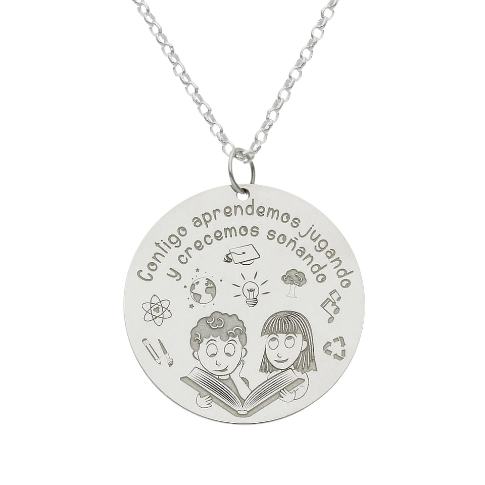 Colgante personalizado alumnos plata 1