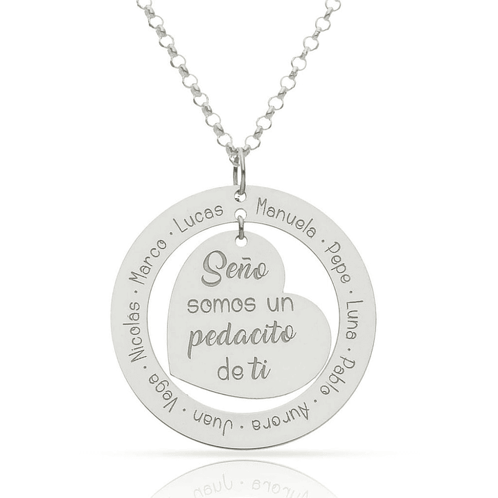 Colgante leyenda personalizada plata 1