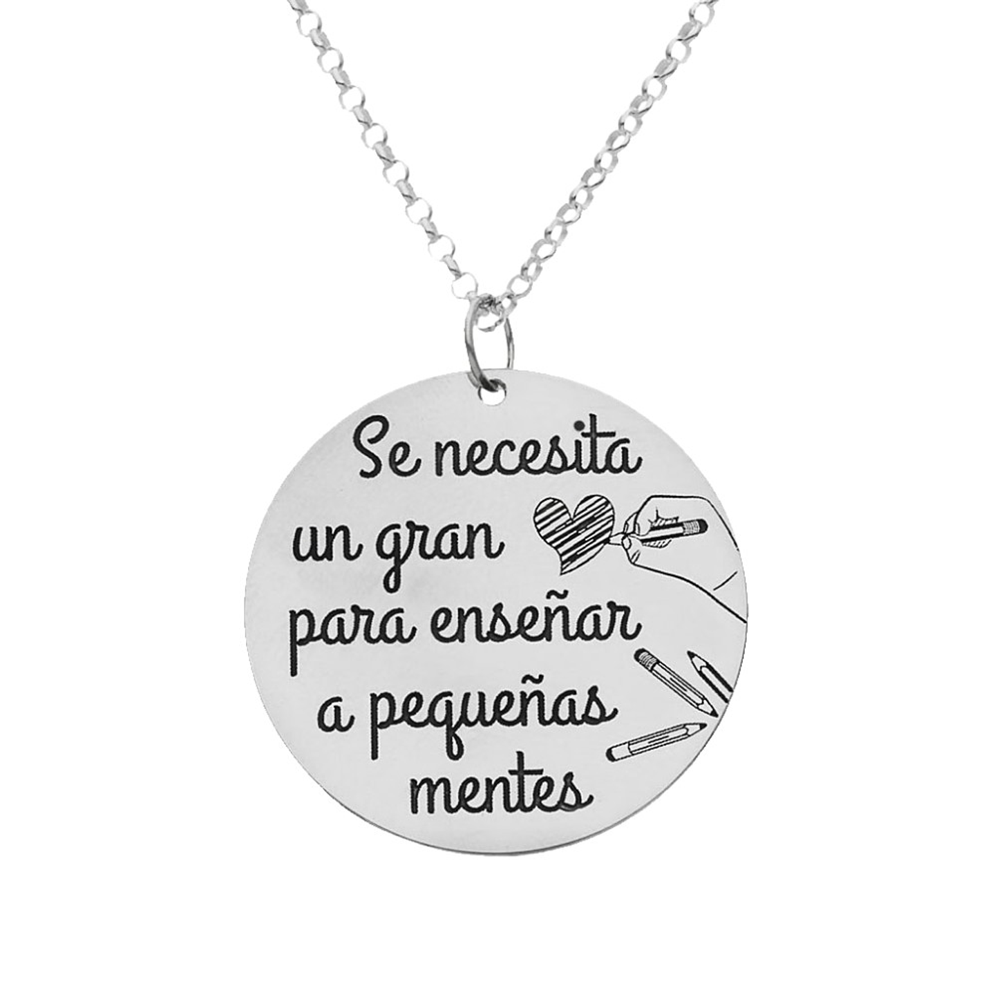 Colgante personalizado leyenda plata 1