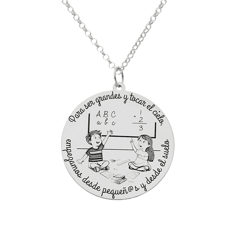 Colgante personalizado niños plata