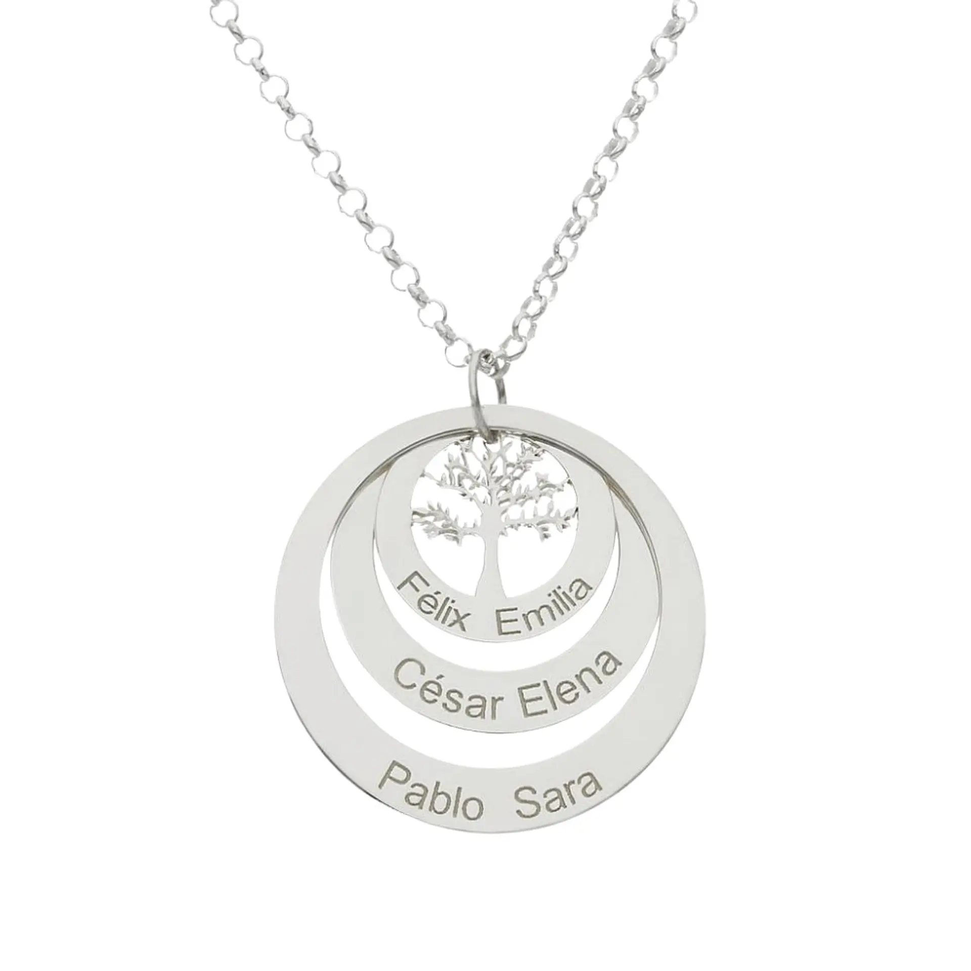 Colgante personalizado nombres plata 1