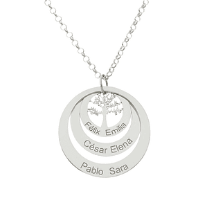 Colgante personalizado nombres plata
