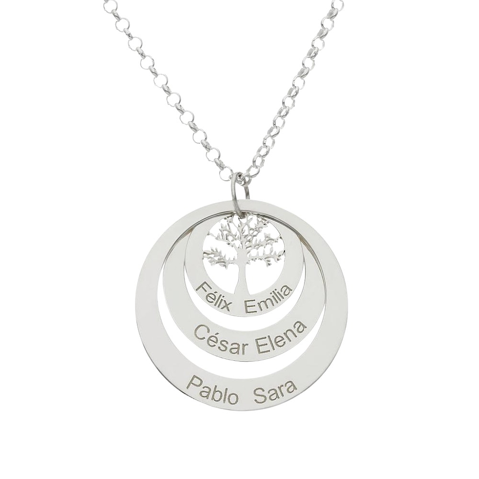 Colgante personalizado nombres plata 1