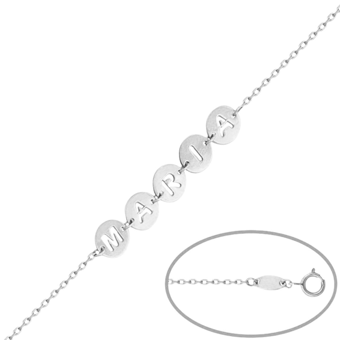 Pulsera letras nombre plata 1